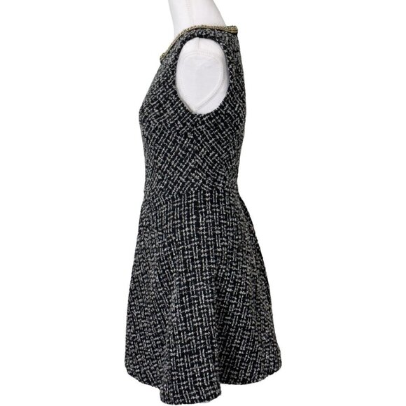Alex + Alex Black and White Wool Blend Sleeveless Skater A-line Dress (M) - Picture 13 of 14